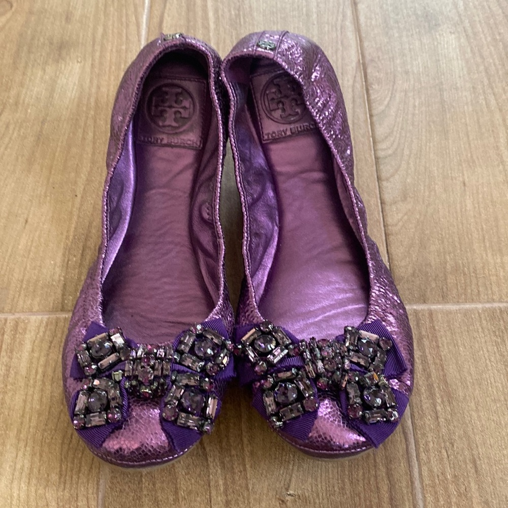 Tory Burch Jeweled Eddie Flat